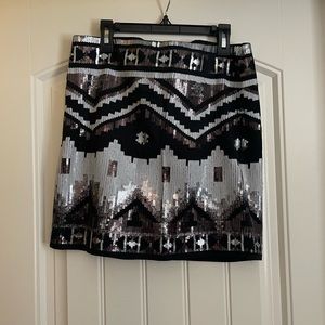 Express sequin mini skirt